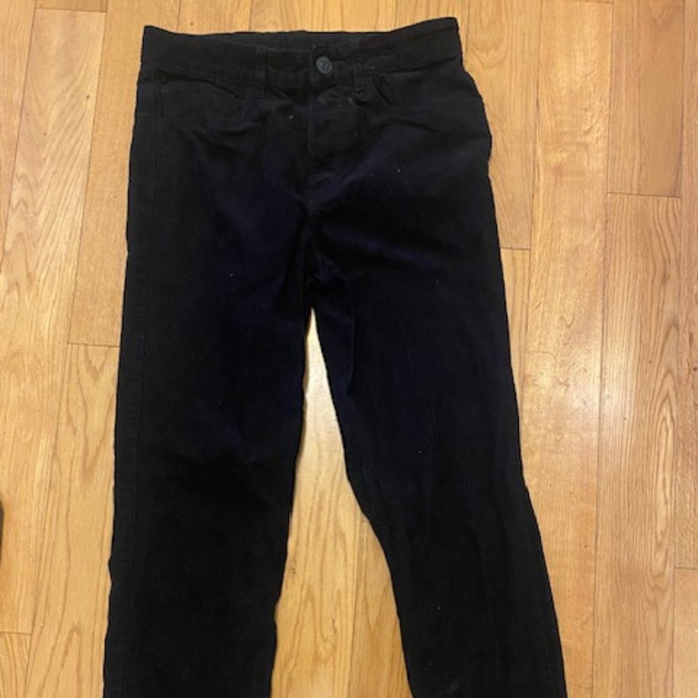 H&M Boys Black Straight Cords US 16 EUC